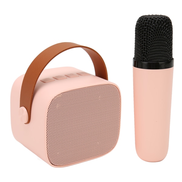 Bluetooth-høyttalermikrofonsett Multifunksjon HiFI Stereo Bærbar Håndholdt Karaoke Mics Høyttalermaskin for KTV hjemme