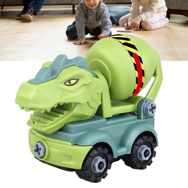 Dinosaur Tema Barn Bygg Kjøretøy Scene Simulering DIY Montering Engineering Trucks Leker Agitator Truck