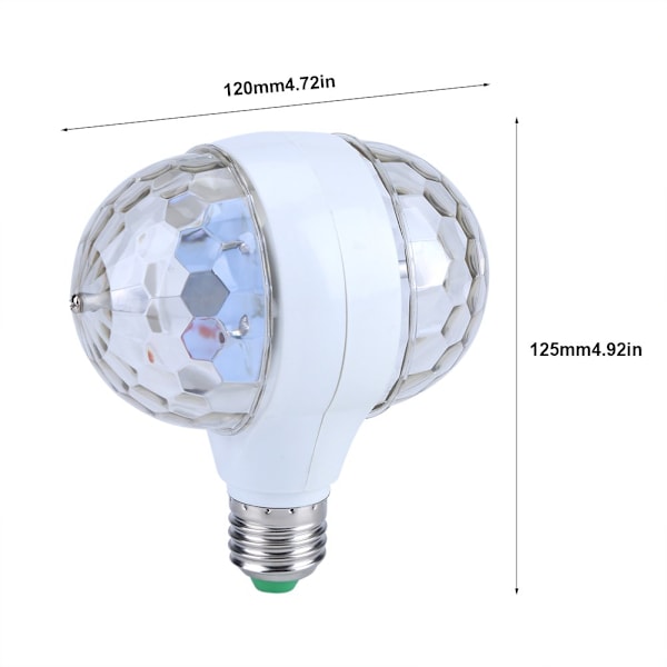 E27 LED-lamper, 6W flerfarget roterende scenlys