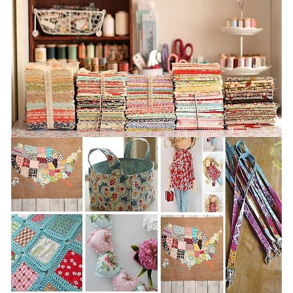 Paris_50 stk 25cm x 25cm Fa Pack Patchwork DIY Søm Quilt Fa Blandet