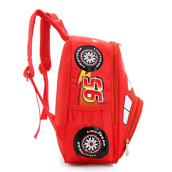 Disney Cars Pojkar 3D Ryggsäck Barn McQueen Skolväska Ryggsäck
