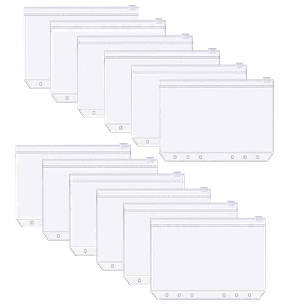 A5 PVC glidelåspose for 6-ringsperm 12-pakning