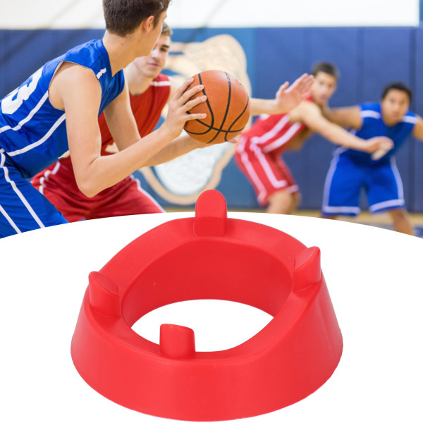 5 Stk Rund Ball Display Stand Plast Ball Holder for Fotball Basketball Volleyball Rugby Rød