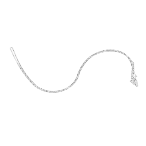 925 Sterling hopea -kaulakoru Naisten ohut ketjukaulakoru Tyylikäs kaulakoru työmatkajuhliin