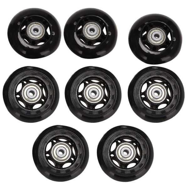 8-pak inline hjul, indendørs/udendørs rulleskøjtehjul, erstatningshjul med lejer 64mm