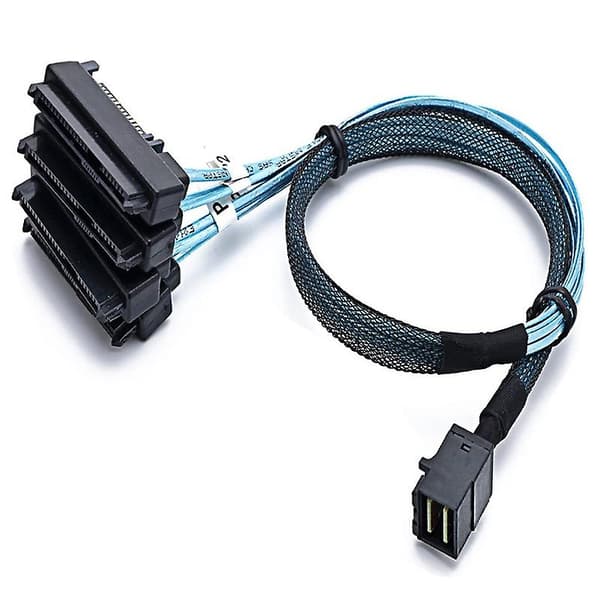 Mini SAS SFF-8643 til 4*29-pins SFF-8482 harddisk serverkabel 3.33TF/1M