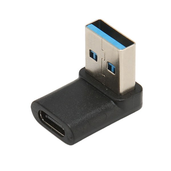 Oikeakulmainen USB C- USB A -sovitin 10 Gbps Plug and Play USB A 3.0 Uros- USB C 3.1 naarassovitin kannettavalle tietokoneelle