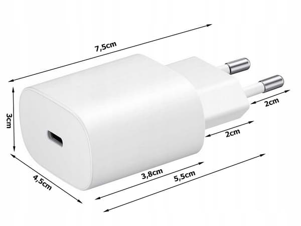 220V PD-laddare för iPhone 12/13/14/15 - 20W - USB-C