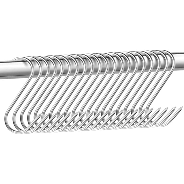 15-pak slagterkroge i rustfrit stål 15 cm slagterkroge S-formede