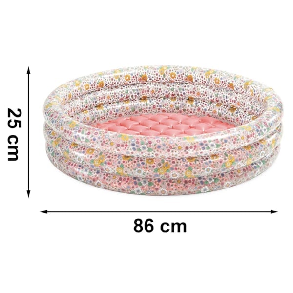 Oppusteligt soppebassin med blomster 86x25 cm INTEX 58427
