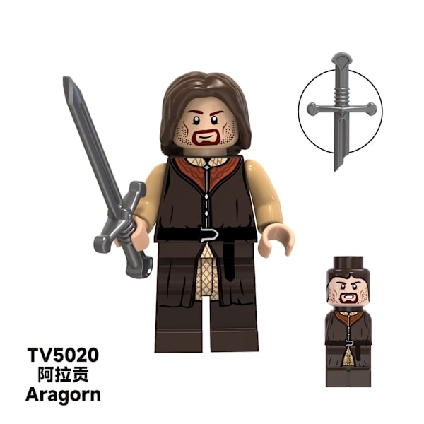 TV6403 Ringenes Herre Legolas Arwen Boromir Samlede Byggeklodser Minifigurer Pose