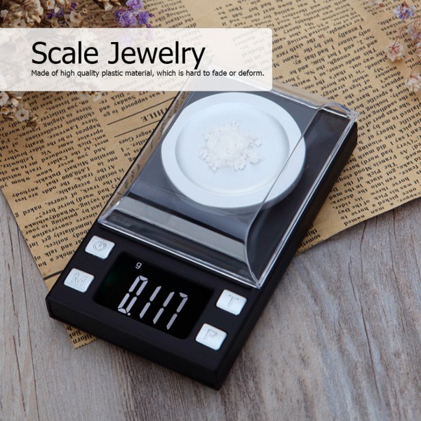 0,001 g bærbar mini-smykkevekt med høy presisjon elektronisk digital vekt gram (100 g/0,001 g)