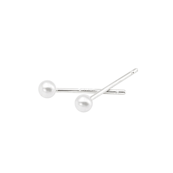 Pärlorhängen 8mm Klassisk stil polerade koncisa örhängen Nibbar för kvinnor Kläder Matchande semesterpresent E3052 2 Diameter 3mm