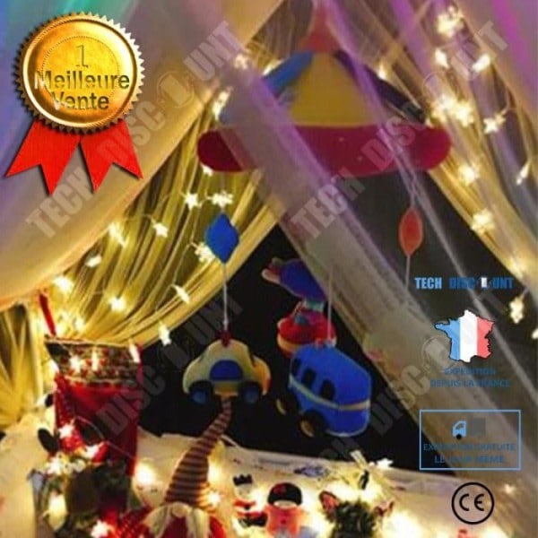 TD® Jul LED-slinga Snöblomma Varmvit Belysning（PA）