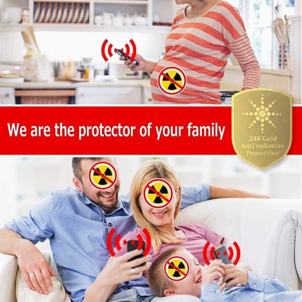 10 stk. Anti-strålingsbeskyttelse Shield EMF til beskyttelse Mobiltelefon Sticker