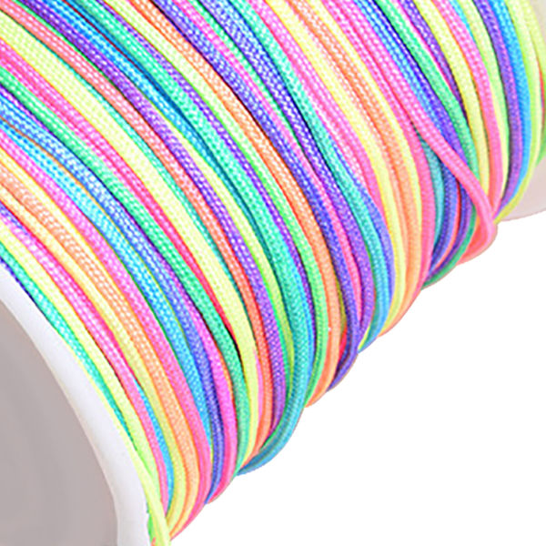 Handgjord flätad tråd 0,8 mm krypterad färgglad flätad reparmbandslinje för smyckensprydnader DIY