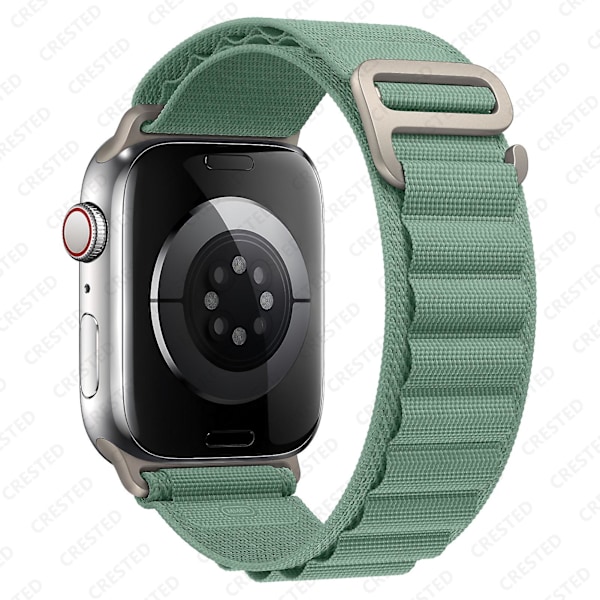 Alpine Loop-rem for Apple Watch, 49 mm, 44 mm, 40 mm, 45 mm, 41 mm, 42 mm, 38 mm, 38, 40, 44, 45 mm, armbånd for iWatch Ultra Series 7, 6, 3, SE, 8, lys grønn