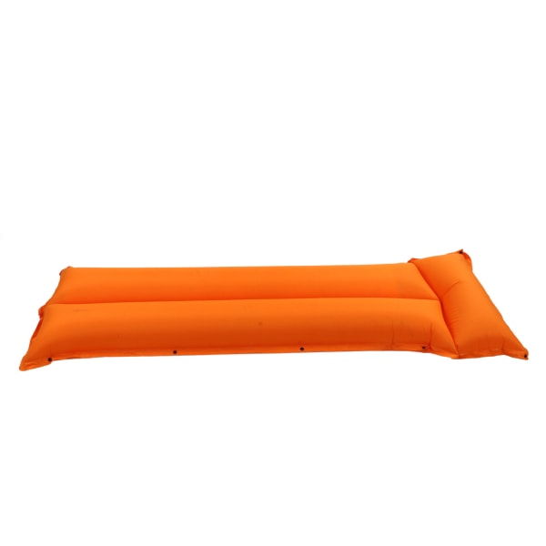 Oppustelig campingmadras fugttæt tyk nylonklud udendørs liggeunderlag til kontorbjergbestigning Orange rød