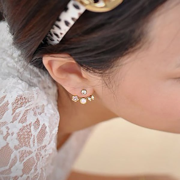 Modebrev KÄRLEK Rhinestone örhängen Stud för kvinnor Flickor Charm Smycken Present