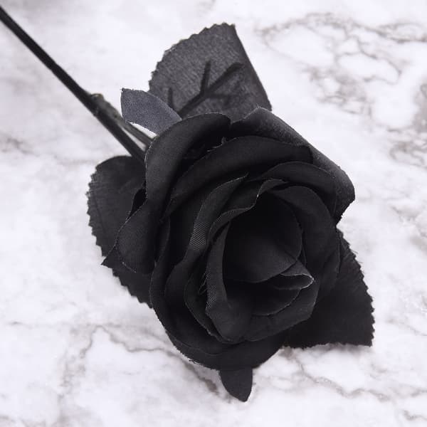Simulerede roser kunstige blomster sorte bryllupssimulerede blomster indendørs dekorationsblomster