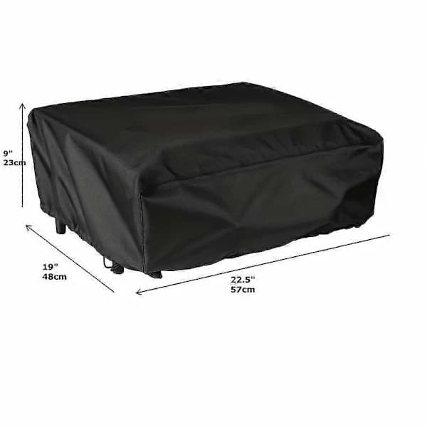 Grillovertræk til Blackstone 22 tommer bordpladegrill med låg, polyester snøreovertræk til campinggrill, sort