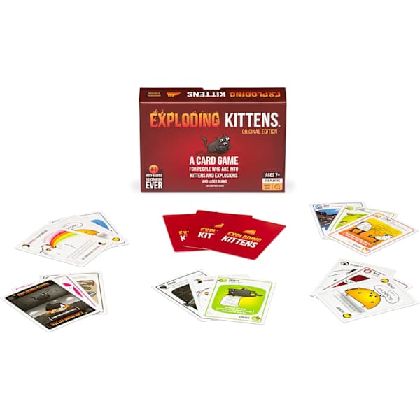 Exploding Kittens Original Edition EKG-ORG1-1 Lautapeli, Monivärinen, 11.2 x 16.21 x 3.81 cm