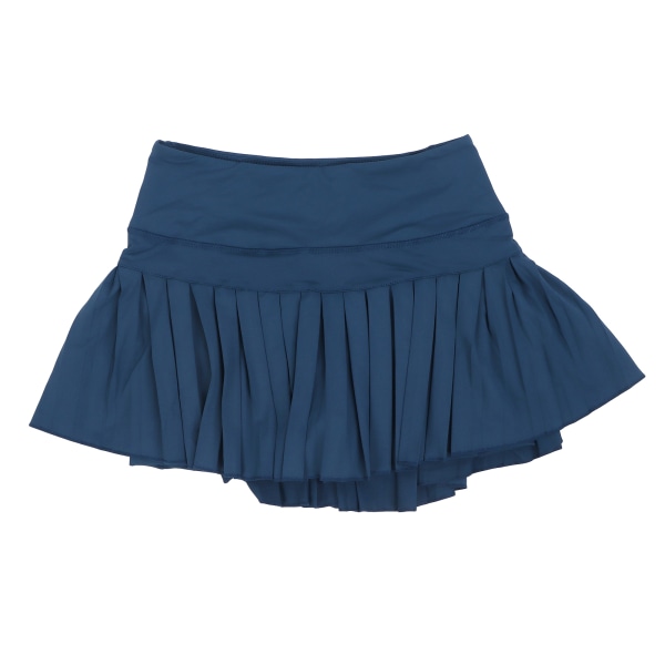 Plisserad kjol för tjejer Fashionabla intershorts Elastisk träningssportkjol med fickor Mörkgrön M