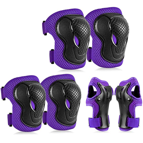 Knäskydd för barn, barnskydd, knäskydd set, 6 i 1 armbågsskydd, handledsskydd, skyddsutrustning set