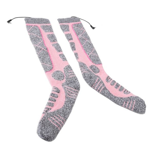 Elektrisk opvarmede høje sokker Justerbare 3 gears temperatur Elektroniske fodvarmere sokker til ældre vinter