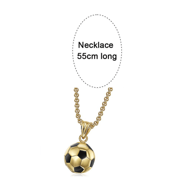 Sport Fotboll Halsband För Herr Pojkar Rostfritt Stål Guld