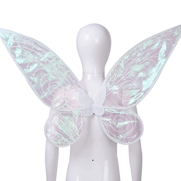 Barn Sparkling Sheer Fairy Wings Halloween Tonttu Fancy mekko, valkoinen