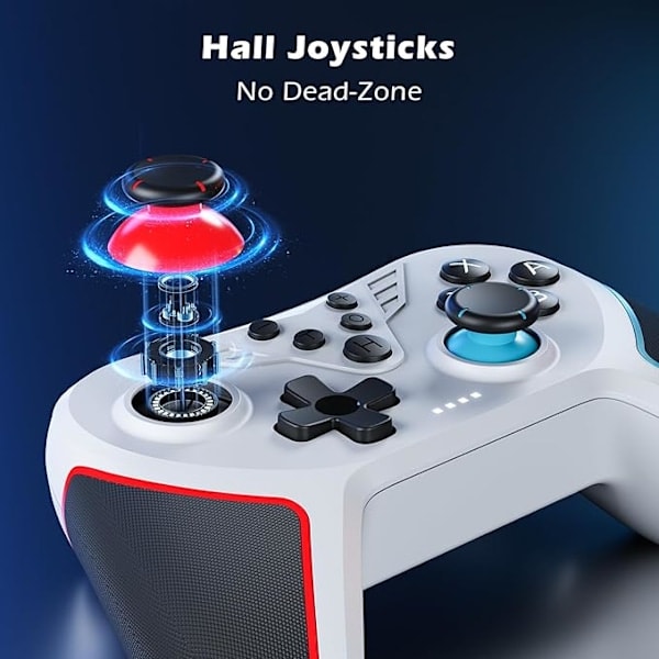 Switch-handkontroll, Trådlösa Switch-handkontroller för Switch Lite/Switch OLED med Hall Joystick/Programmerbar Knapp/Gyro Axis/Justerbar Vibration...