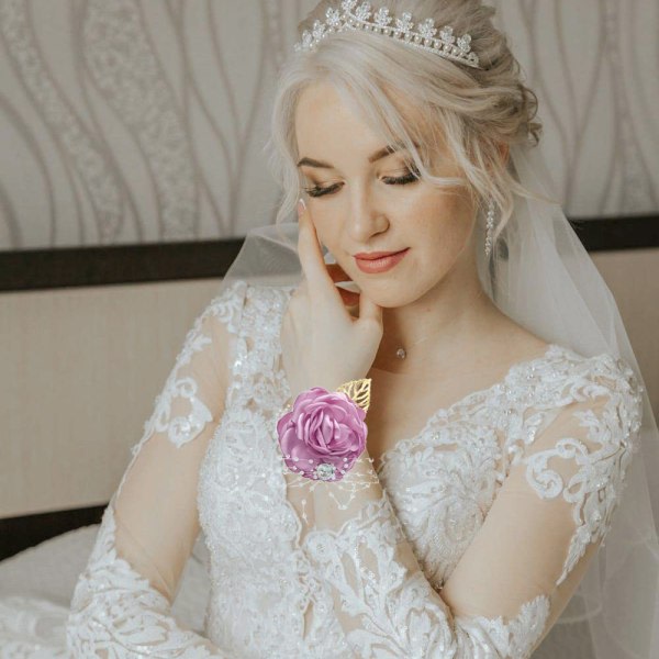 Bröllop brudens håndteret corsage, bruges til at dekorere en fest lilla