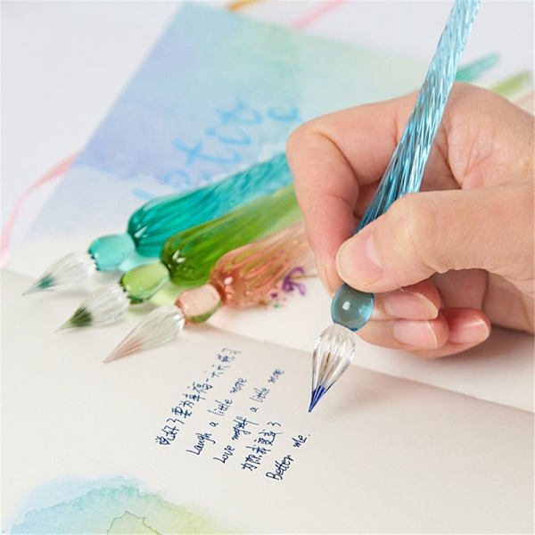 2 kpl Dip Pen -lasinen tippukynä