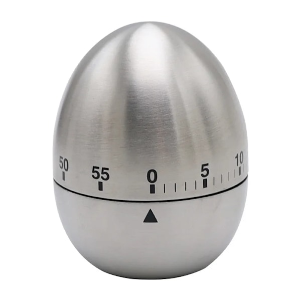Rostfritt stål äggklocka nedräkningstimer hem mekanisk timer köksredskap silver