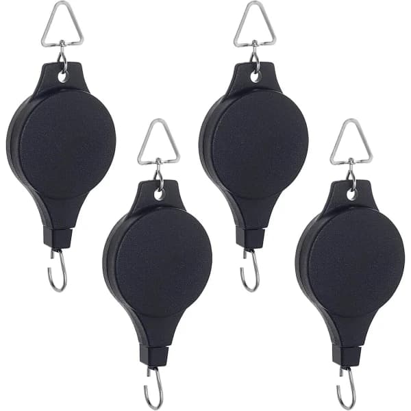Infällbara lyftkrokar - Vit 4-pack Svart Svart