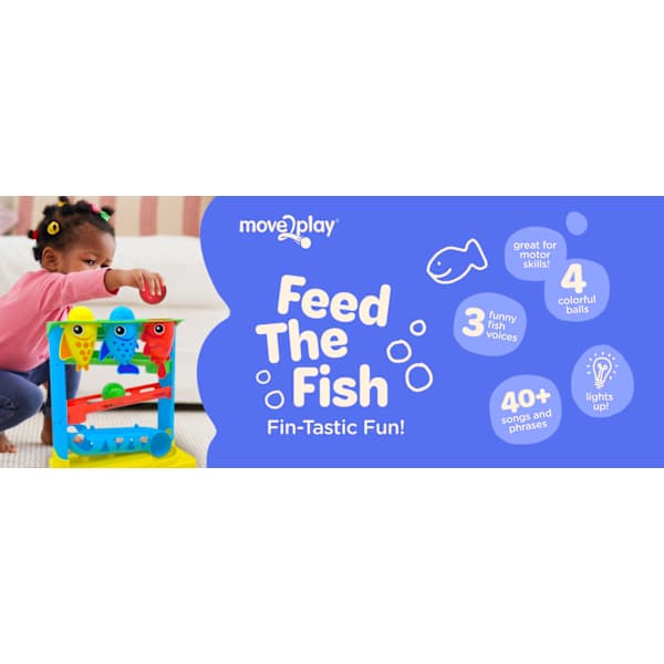 Feed The Fish Interaktiv Babyleke, Sensorisk Gave for Småbarn 6-24M