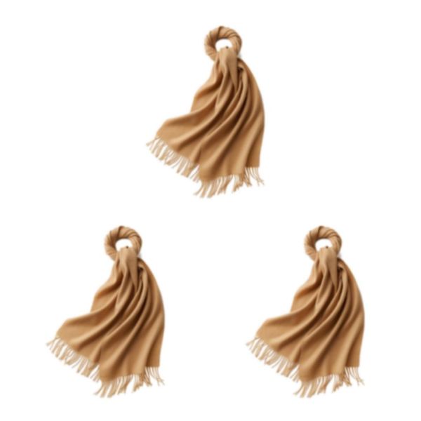 1/2/3 unisex-huivit fransuilla Lämmin ja mukava putkihuivi persikan vaaleanpunaisella peach pink 3Set