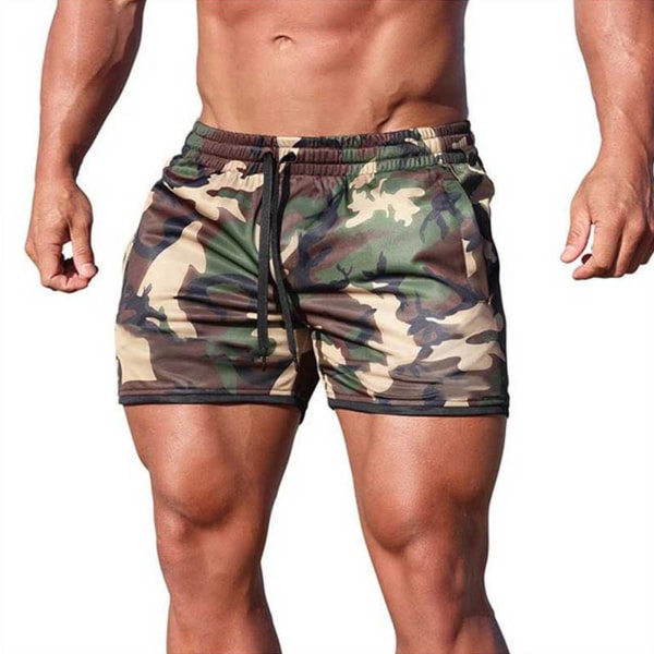 Miesten nopeasti kuivuvat shortsit Urheilurantashortsit taskuilla ulkoiluun Fitness Juoksunaamiointi XL