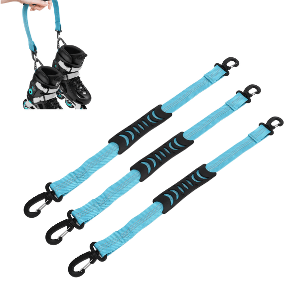 3 stk Rulleskøytebånd Nylon skistøvler Bærestropp Snowboardstøvler Bærestropp for å bære skøytesko Blå