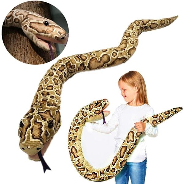 170 cm Korkea simulaatio Superpitkä Ruskea python Pehmeä pehmolelu