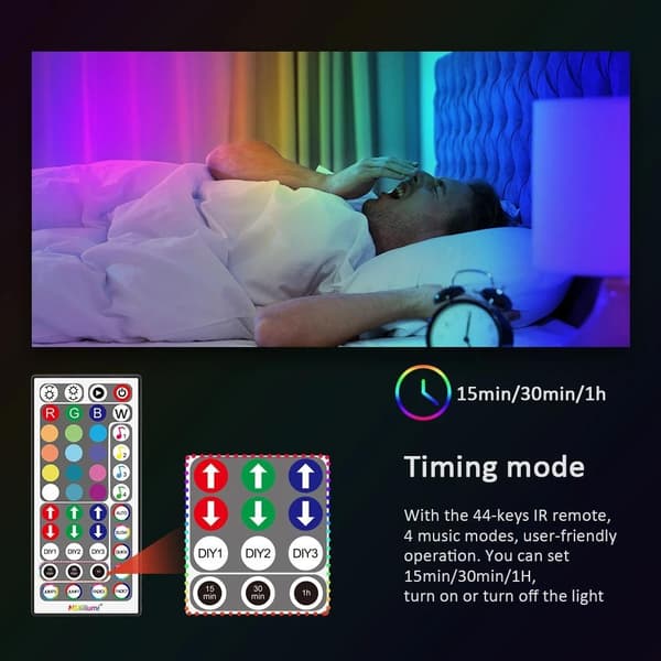 RGB 2,5 m LED-stripe RGB5050 Musikk Synkronisert LED-stripe multi multi