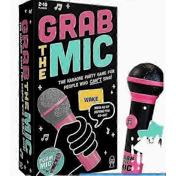 Grab The Mic Karaoke Spel - Spännande Grab The Mic, 2-10 Spelare, 250 Textkort