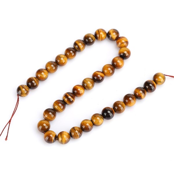 Naturstein Tiger Eye runde perler DIY smykker Armbånd Making Tool Accessory12mm 32stk perler