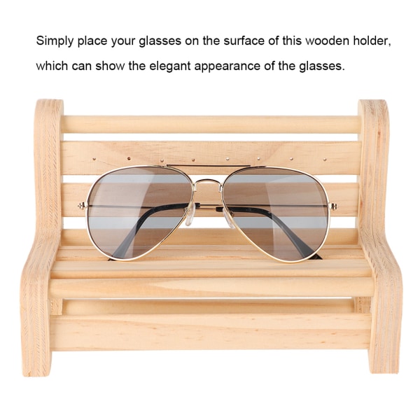Massiivipuinen minijakkara ja pöytä aurinkolasien silmälasien näyttötelineen pidike (penkki)