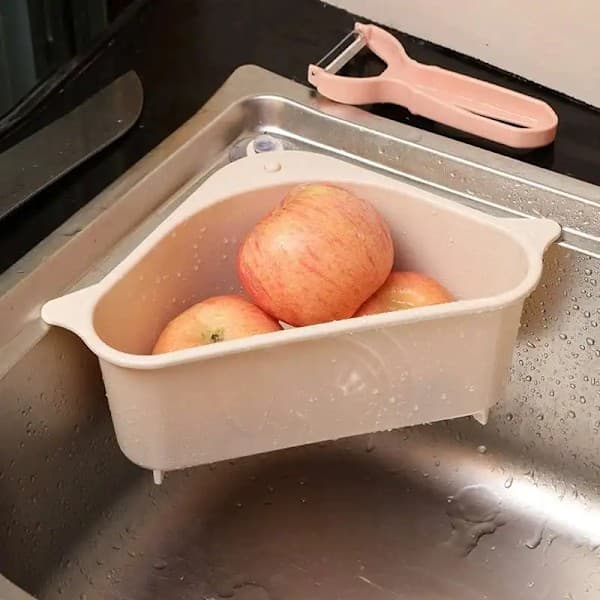 Fristående vask med avrenningskurv, oppvaskstativ, grå grå gray oval