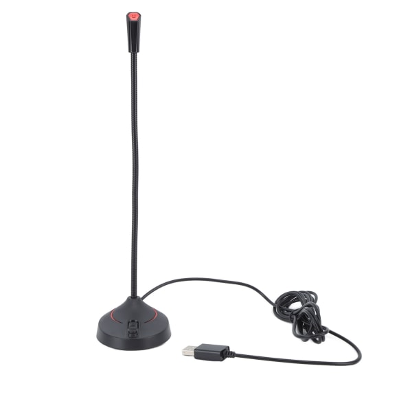 Hanhenkaula-mikrofoni, langallinen, musta 360 astetta poimiva pöytämikrofoni karaokekonferenssin tallennusta varten USB