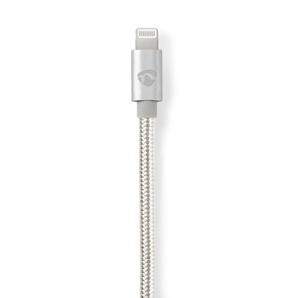 Lightning-kaapeli | USB 2.0 | Apple Lightning, 8-nastainen | USB-C™ Uros | 480 Mbps | Kullattu | 2,00 m | Pyöreä | Punottu / Nylon | Alumiini | Karton...