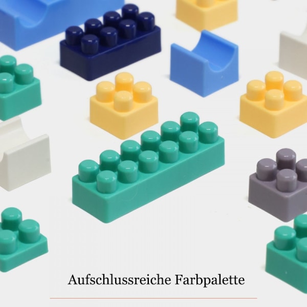 Store byggeklodser, der er kompatible med Duplo byggeklodser, stort byggeklodssæt, byggeklodser til småbørn fra 2 år og opefter med blokkasse