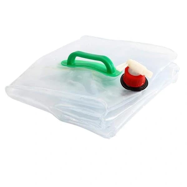Vannkanne med kran, sammenleggbar - 20 L Transparent